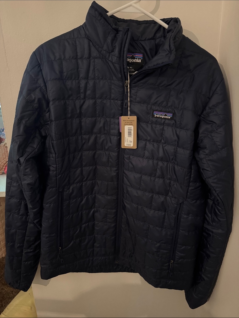 Patagonia Men's Dark Navy Quilted Nano Puff Jacket